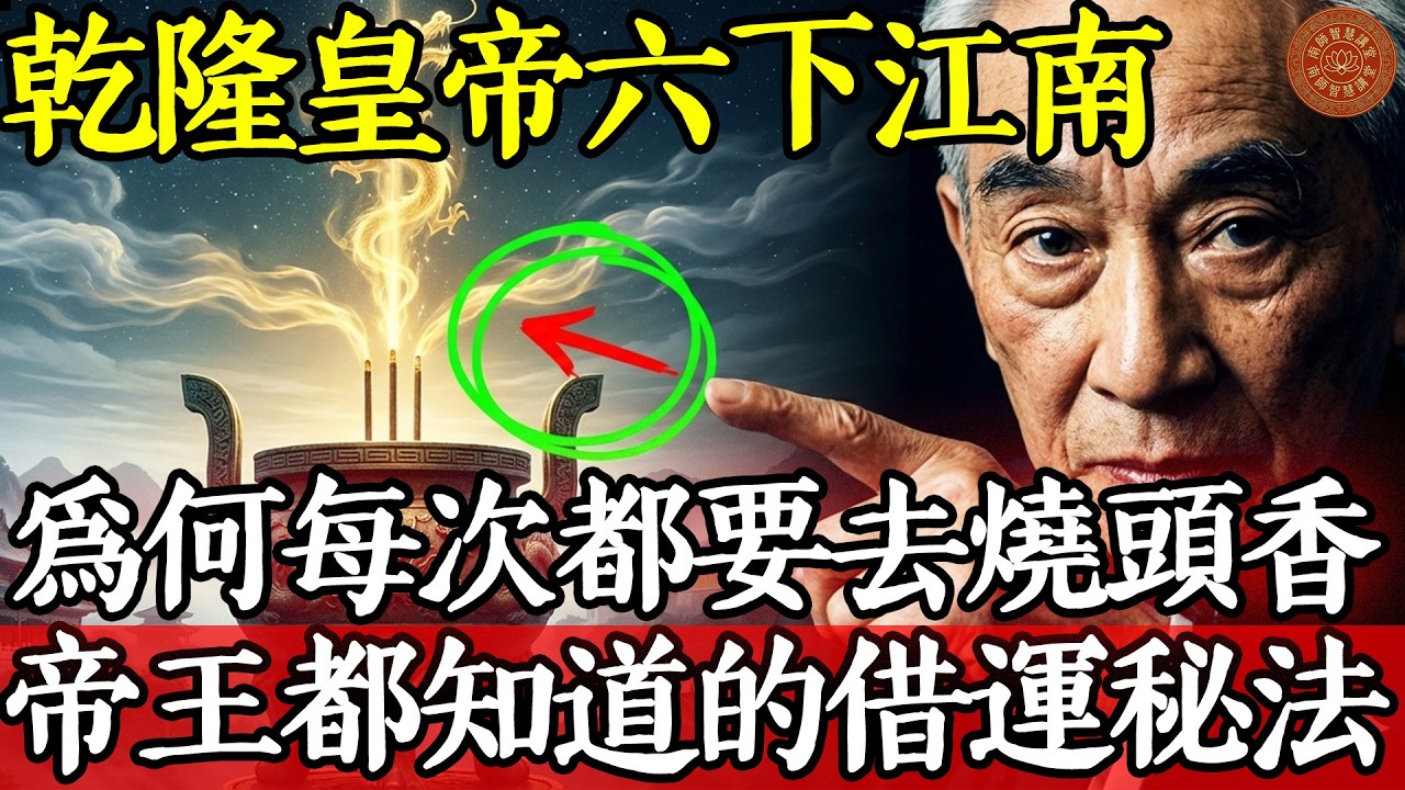 乾隆皇帝六下江南，為何每次都要去燒頭香？南懷瑾：帝王都知道的“借運”秘法，普通人過年照做也能轉運！#南懷瑾 #南師 #南師智慧講堂 #乾隆 #燒香 #頭香 #借運 #改運 #轉運 #過年 #春節#習俗