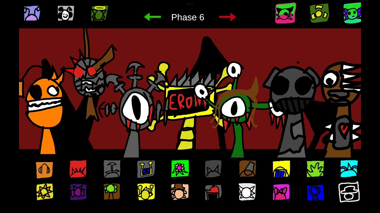 Sprunki music and all phases comparison 