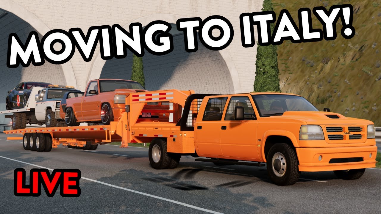 Taking Our Career Save To Italy! BeamNG RLS Career Overhaul Mod - Live!
