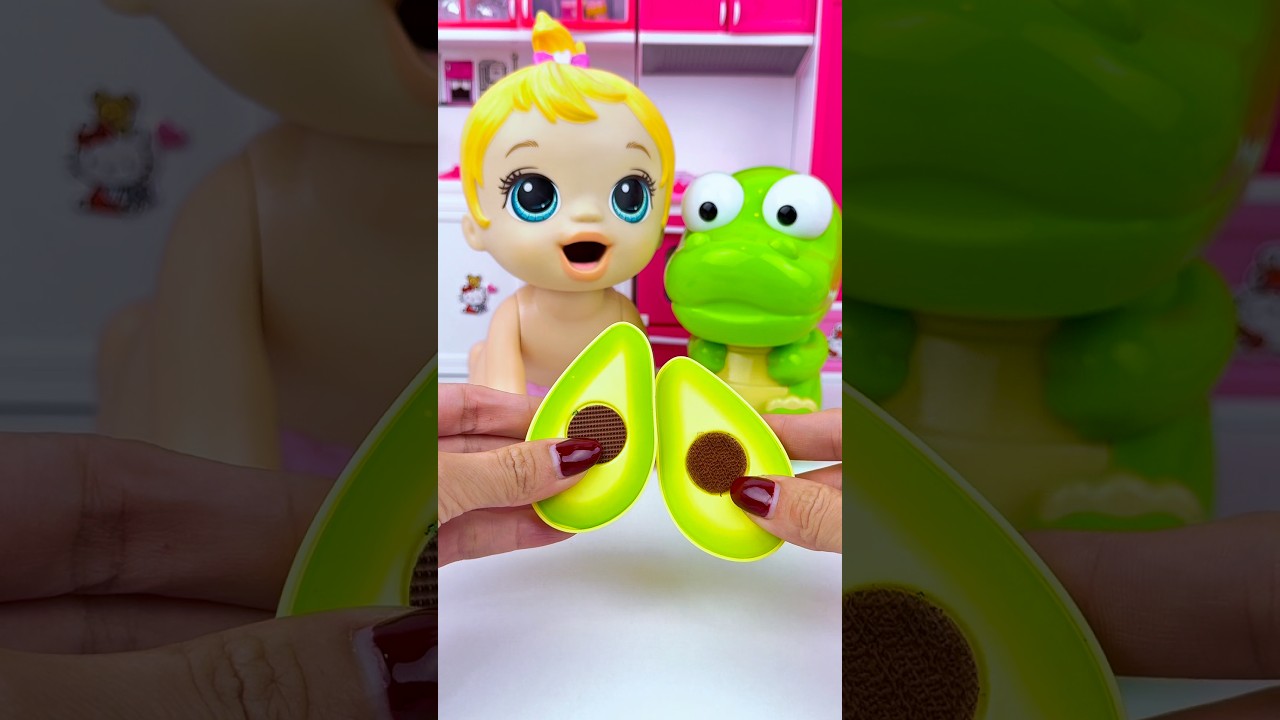 ASMR-распаковка Минни Маус и авокадо Pinkfong 🥑 | Увлекательная ASMR-распаковка на кухне #коротки...