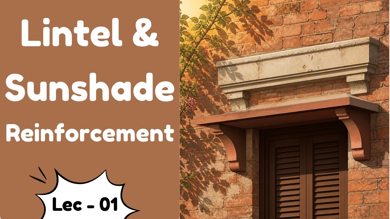 Lintel and Sunshade Reinforcement Details & Cutting Length Formulas | WSD Method
