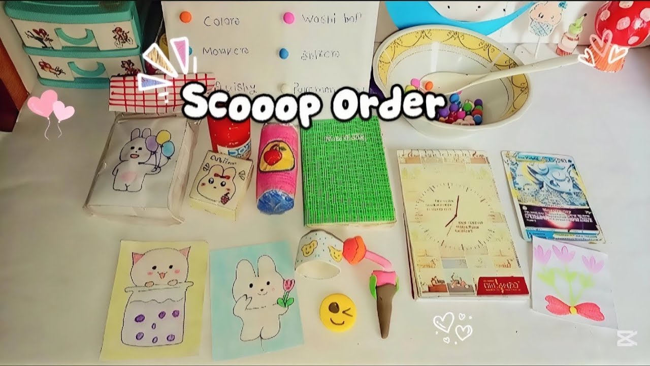 Scoop Order ☘️🤌🎀🌷 | Fake Scoop Order | #scoops #order #aestheic #fakeorder #trending #craft #diy