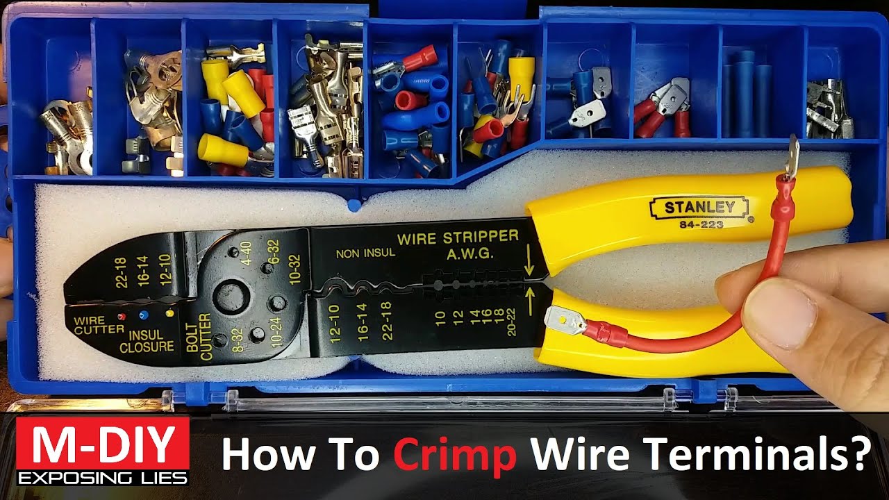 How To Crimp And Heat Shrink Terminals With Stanley Crimping Pliers 84-253