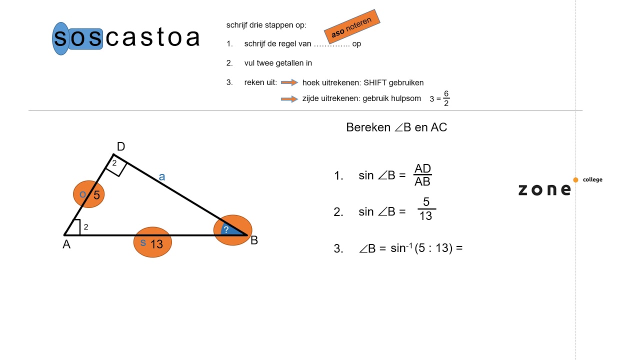 3 VMBO KGT 10.5 Zijden en hoeken berekenen