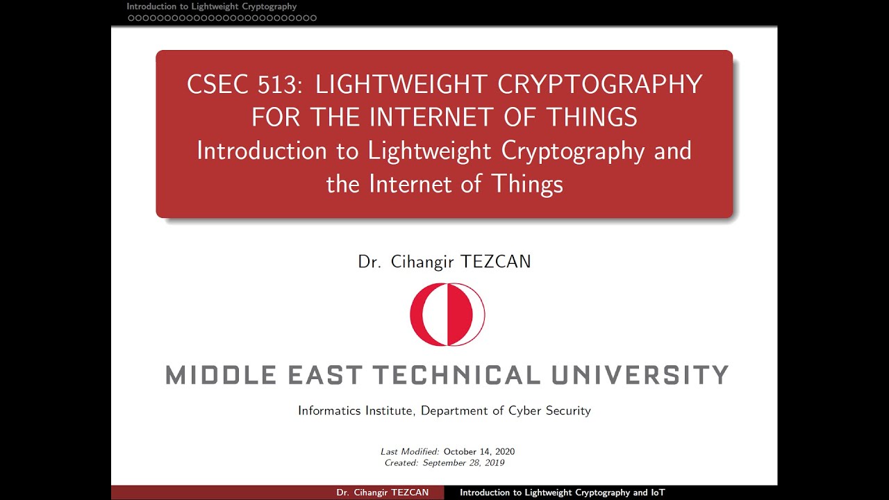 Lightweight Crypto for IoT - 1.1: Network of Things