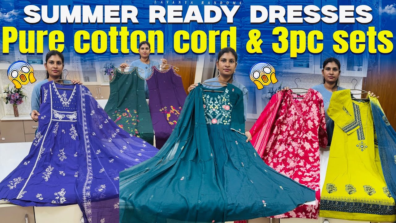 Pure cotton Mul chanderis & Mul cottons Shops లో కూడా చూడలేనని తక్కువ ధరల్లో Frocks & Kurti sets