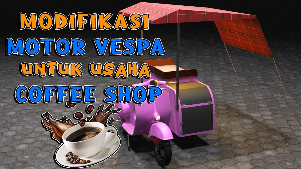 Модификация мотоцикла Vespa для кафе