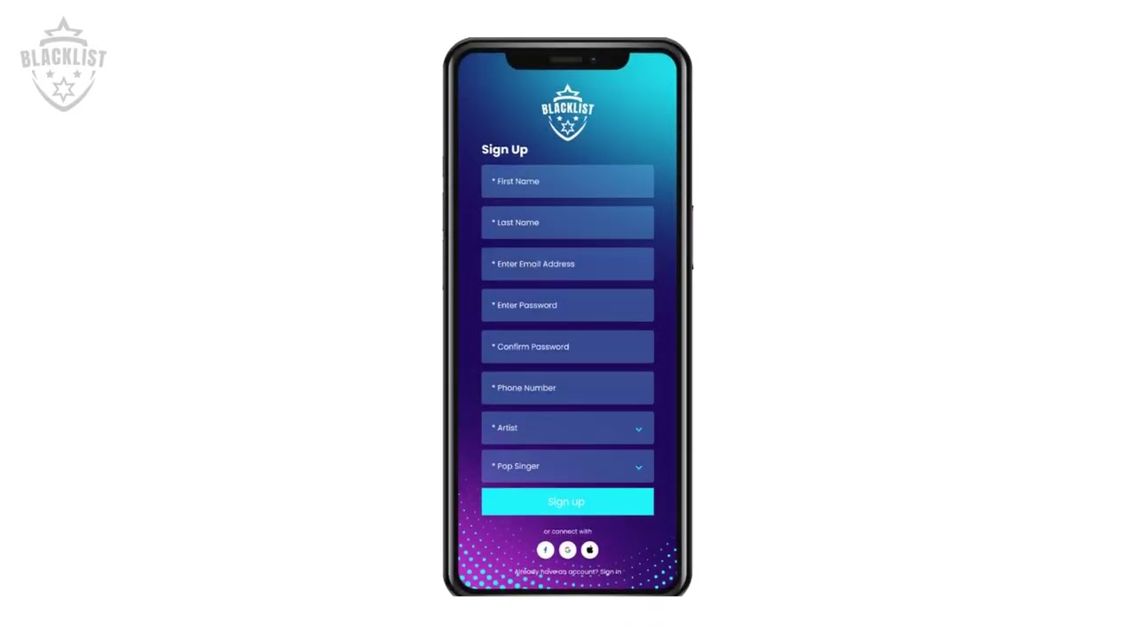Blacklist Parties Mobile App | Vendors