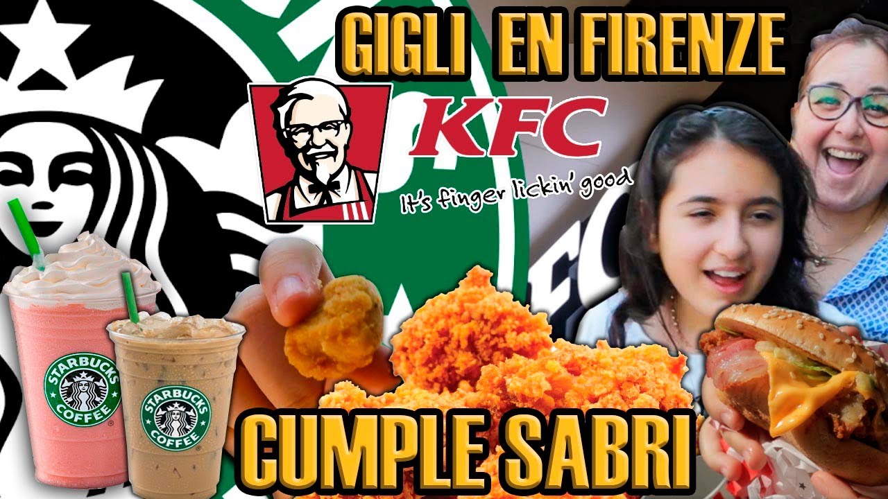 CÓMO SON LOS KFC & STARBUCKS EN italia | EL COMPLEAÑOS DE SABRINA.😉 @italamigos #party #comida
