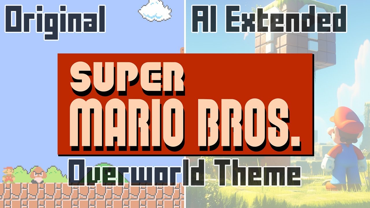 Super Mario Bros Overworld but its continued by AI