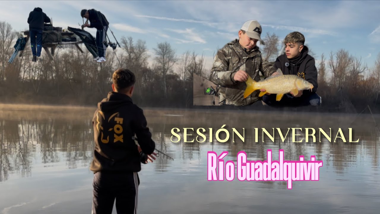 Sesión invernal en el Río Guadalquivir, con amigos.
