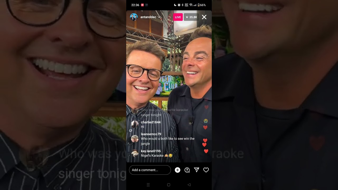 I'm a celebrity get me out of here. ant and Decs Instagram live 5.12.23 s23e17