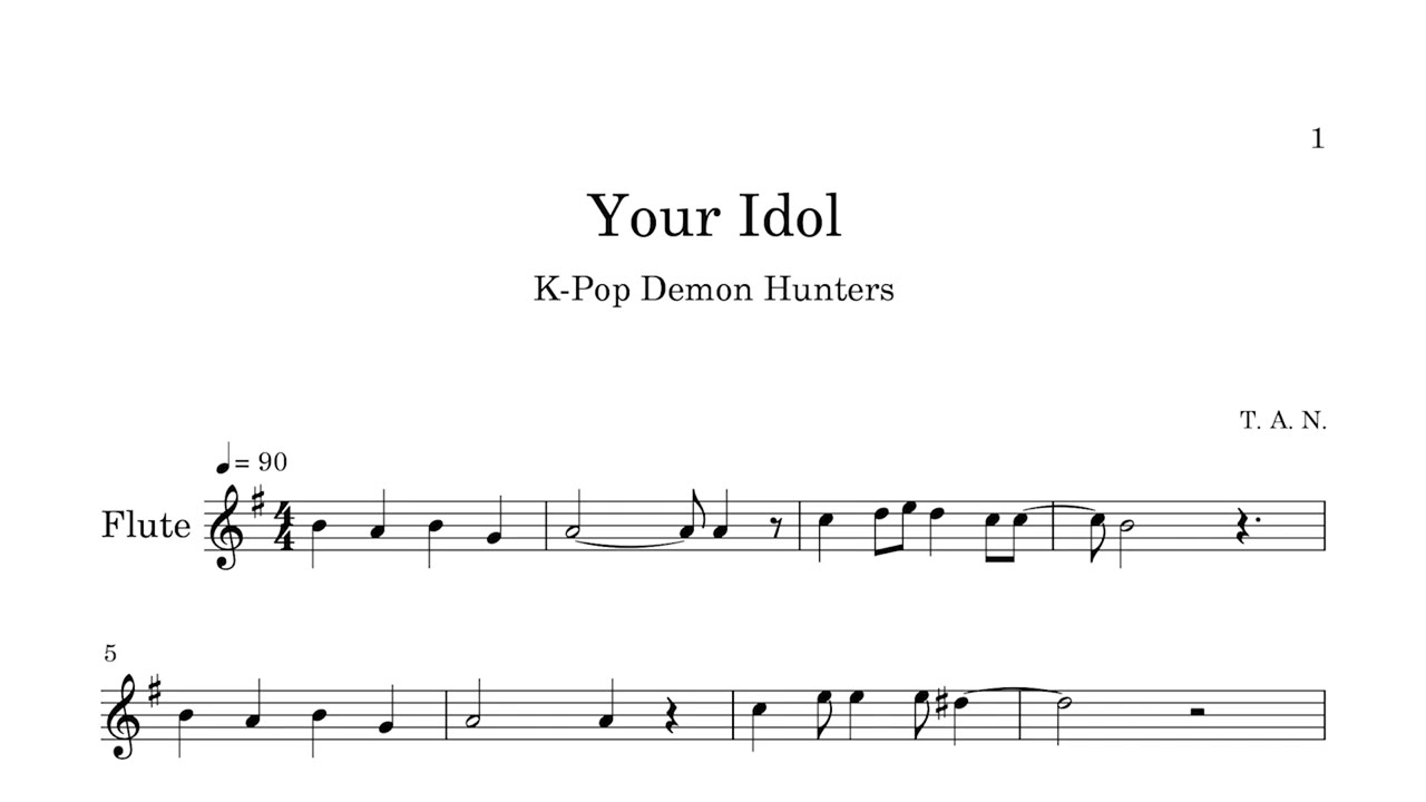 Your Idol (Saja Boys) | Flute (Music Sheet)