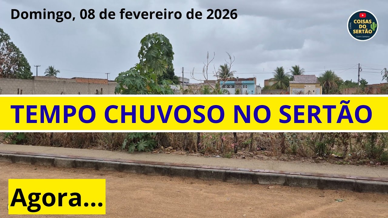 Domingo com chuvas no sertão alagoano. Tempo fechado. 