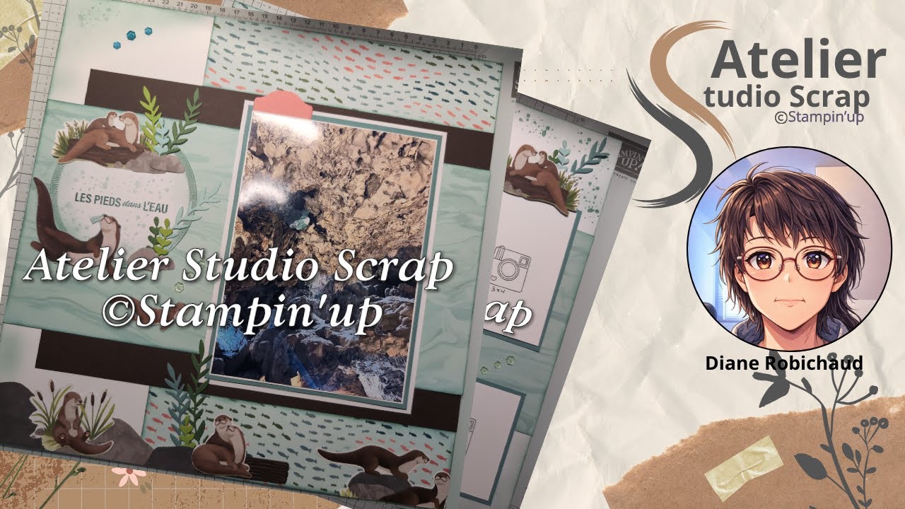 Loutrement adorable, page de scrapbook 12x12