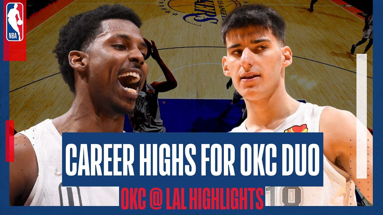 🇬🇷 🇫🇷 Georgios Kalaitzakis and Jaylen Hoard have CAREER-HIGH NIGHT! OKC @ Lakers HIGHLIGHTS 📺