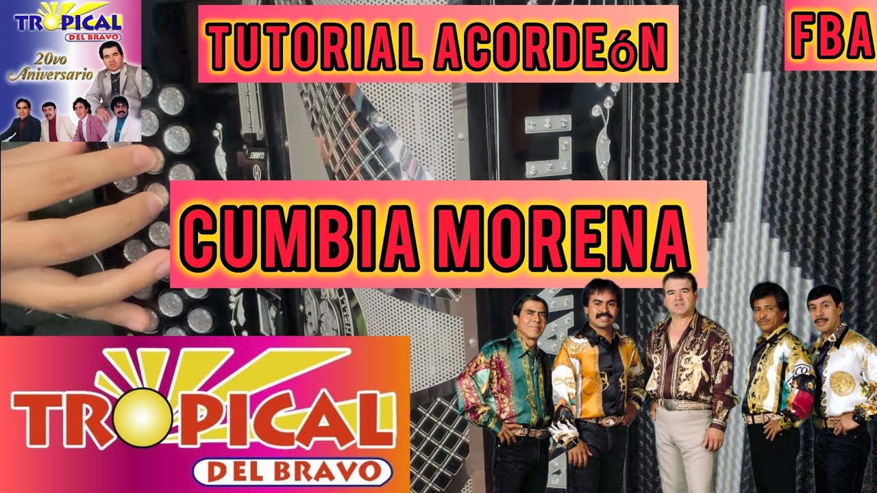 Cumbia Morena - Tropical Del Bravo TUTORIAL ACORDEÓN!! INTRO - ADORNOS  SUPER FÁCIL!!