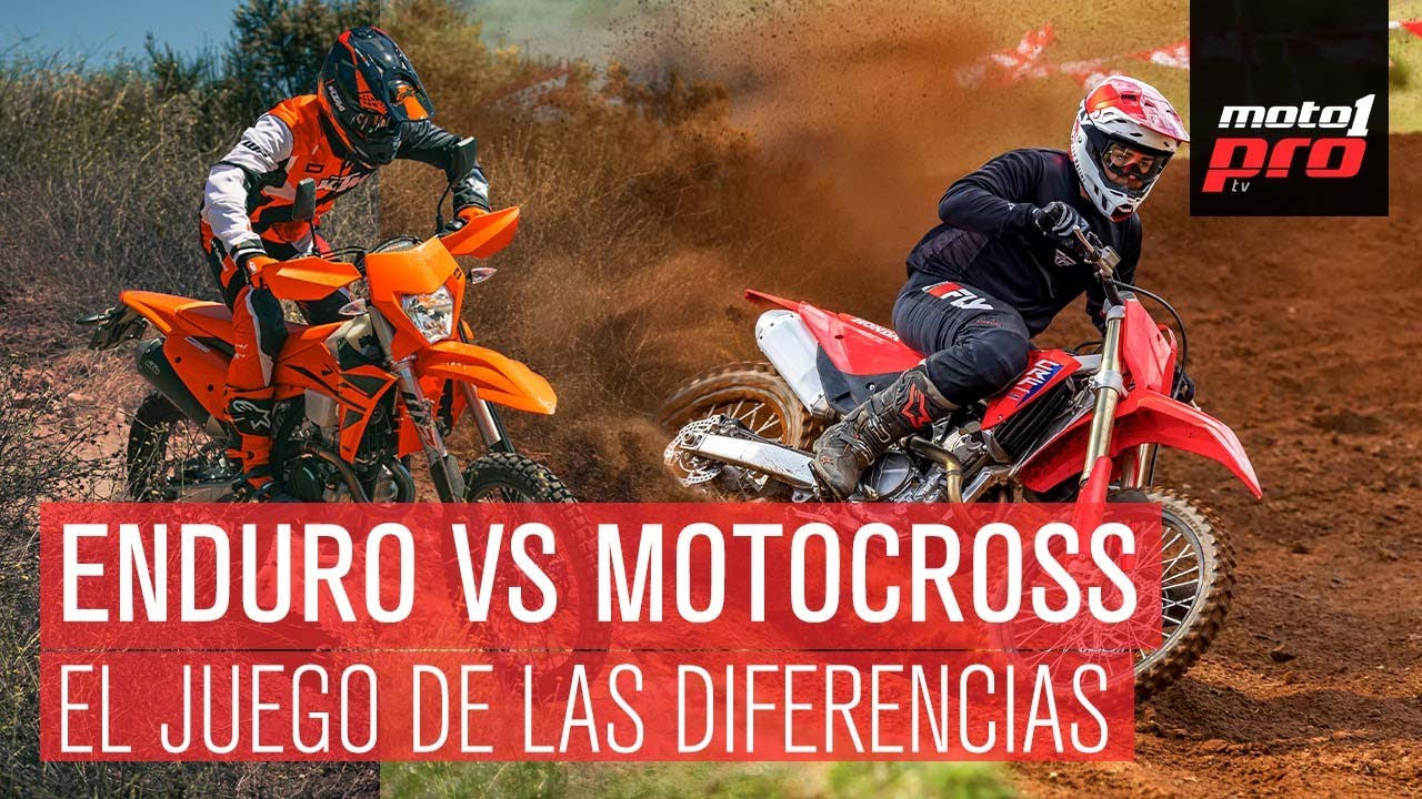 Moto de ENDURO VS MOTOCROSS. El juego de las diferencias