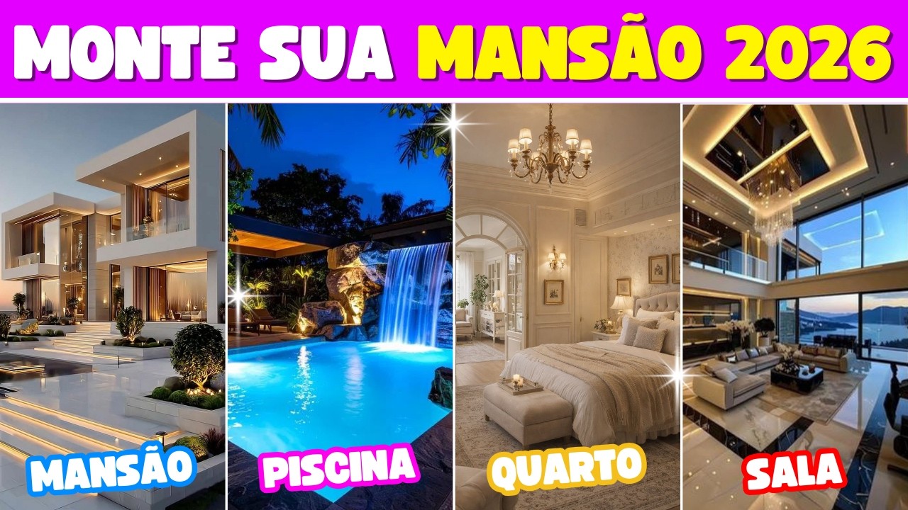 🏡✨ MONTE SUA MANSÃO DE MILHÕES EM 2026! 💸 | Quiz De Escolhas | Globo Quiz