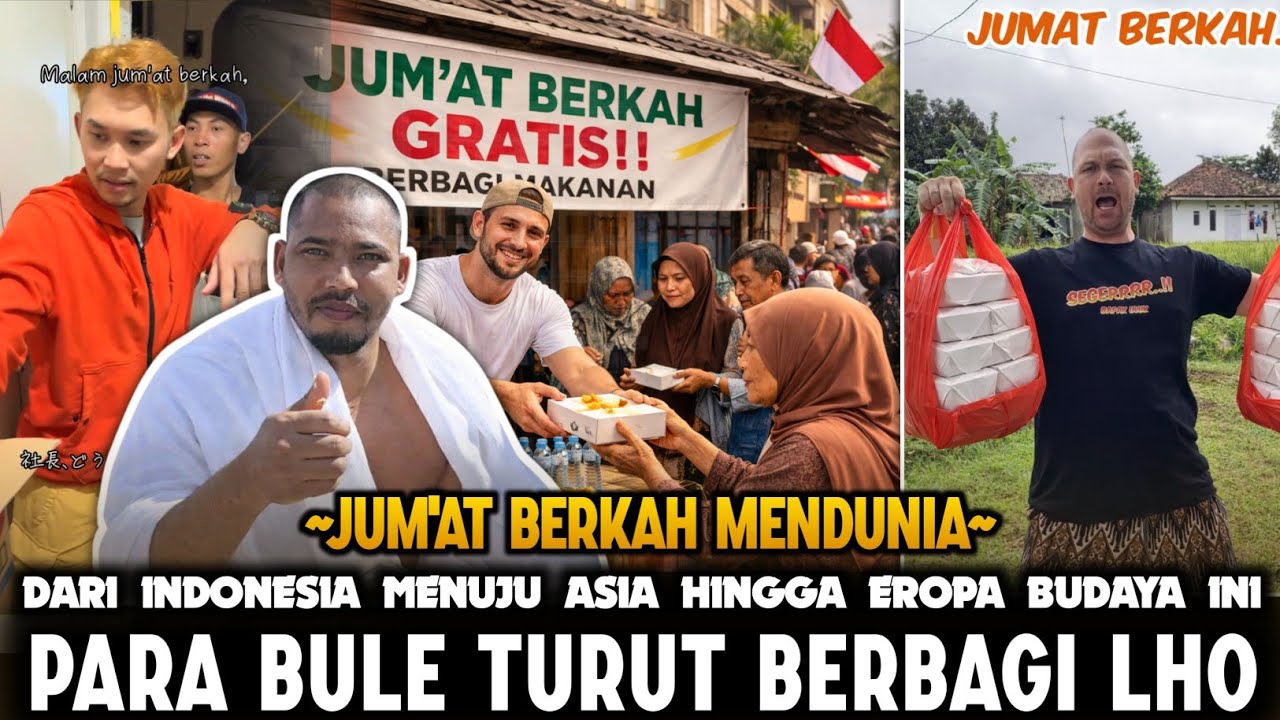 BULE TIRU CARA JUMAT BERKAH INDO DI LUAR NEGERI‼️LIHAT CARA MEREKA BERBAGI USAI DARI INDO