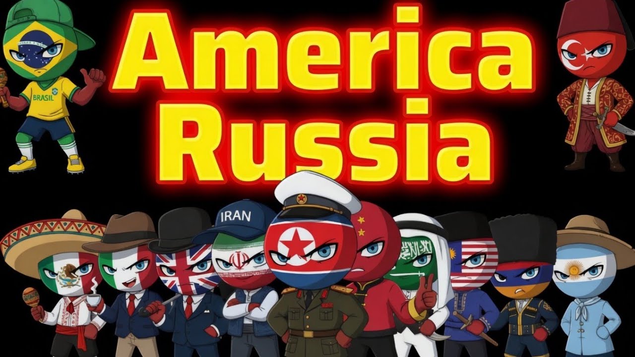 (NEW) Countries That Love/Hate America 🇺🇲 & Russia 🇷🇺 #countryballs #history #mapping #geography 