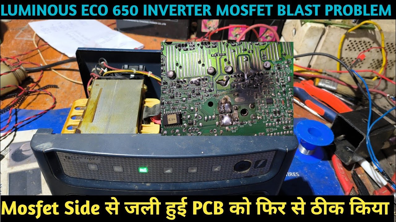 Luminous Eco watt 650 Inverter Repair || जली हुई PCB ठीक करें 