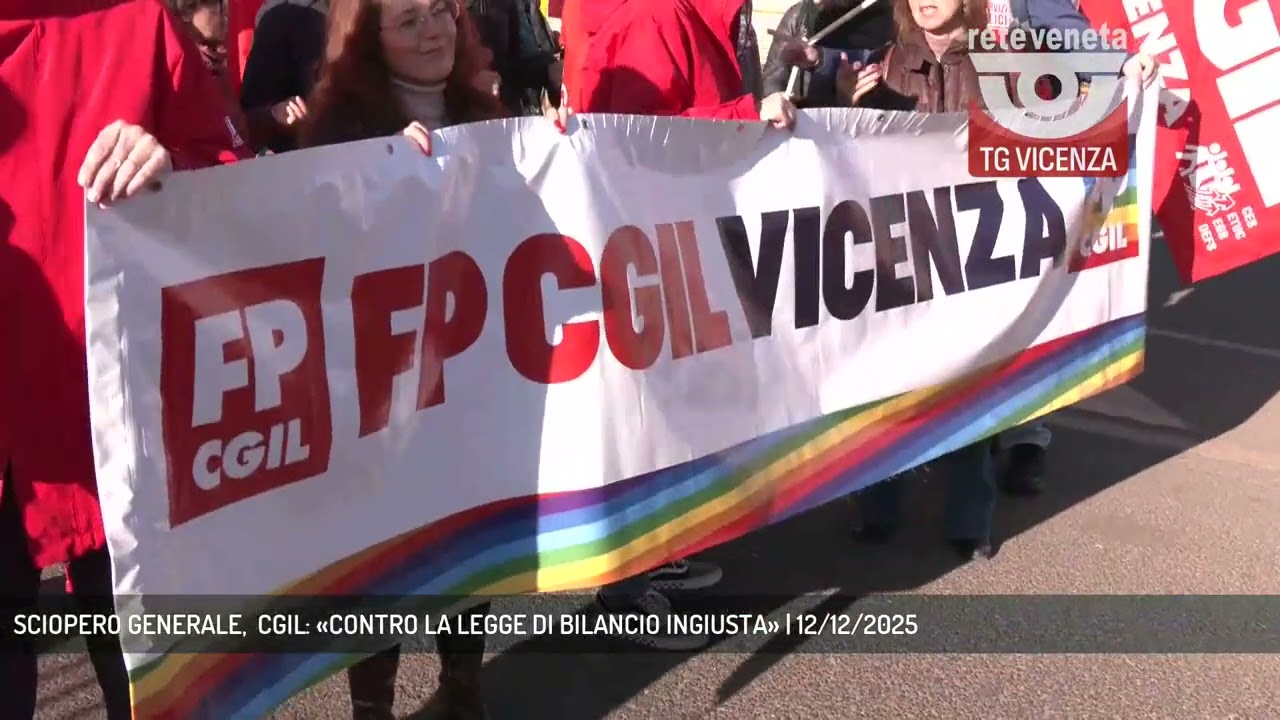 SCIOPERO GENERALE,  CGIL: &laquo;CONTRO LA LEGGE DI BILANCIO INGIUSTA&raquo; | 12/12/2025