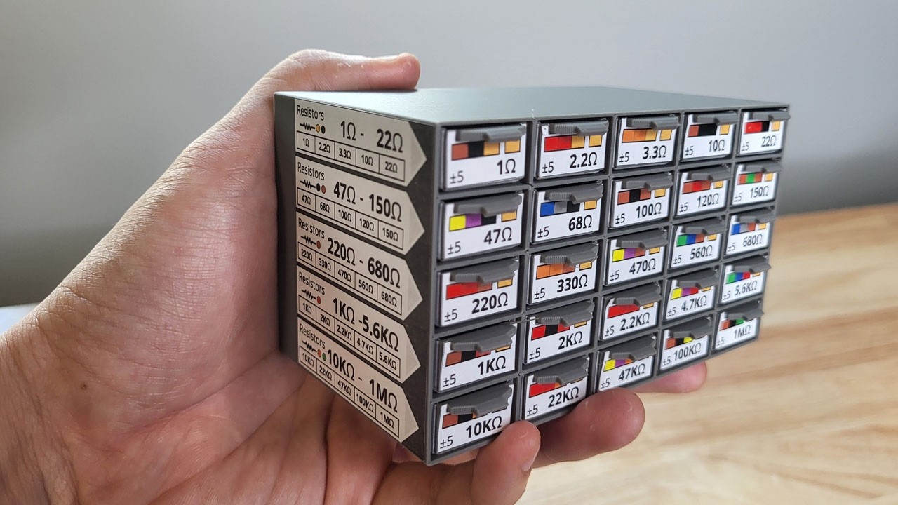 3D Printed Folded Drawers Mini-Cabinet