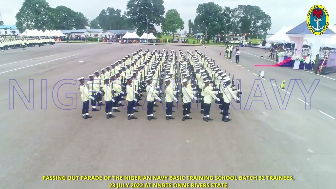 PASSING OUT PARADE OF THE NIGERIAN NAVY BASIC TRAINING SCHOOL BATCH 32 TRAINEES AT NNBTS ONNE.