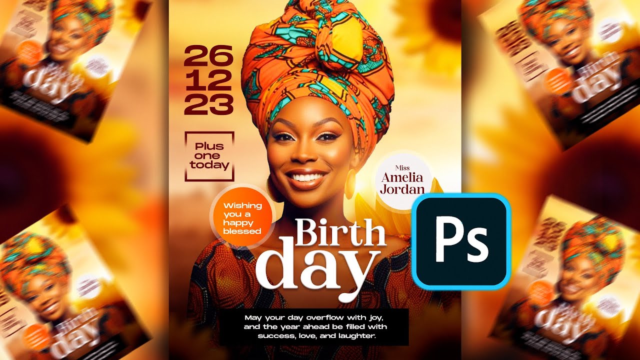How to Design an Epic Birthday Flyer | Adobe Photoshop Tutorial for Beginners (Free PSD File)