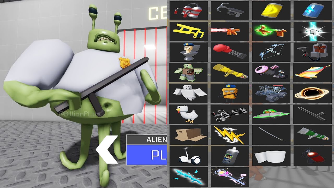 All Items Unlocked ALIEN BARRY'S PRISON RUN OBBY HARD MODE -  Roblox Update All Morphs Full Gameplay