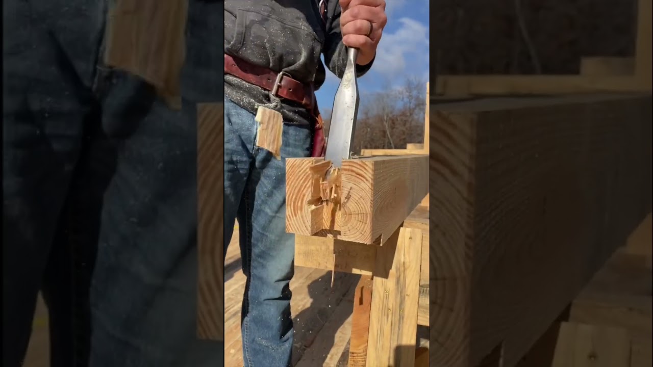 Simple Splice Joint #woodworking #woodwork #framing #construction #building #build #ranching #timber