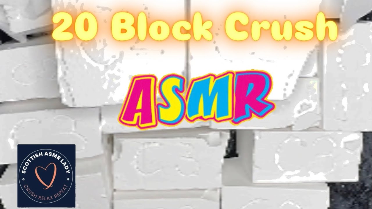 20 Fresh Gym Chalk Block Crush • ASMR 