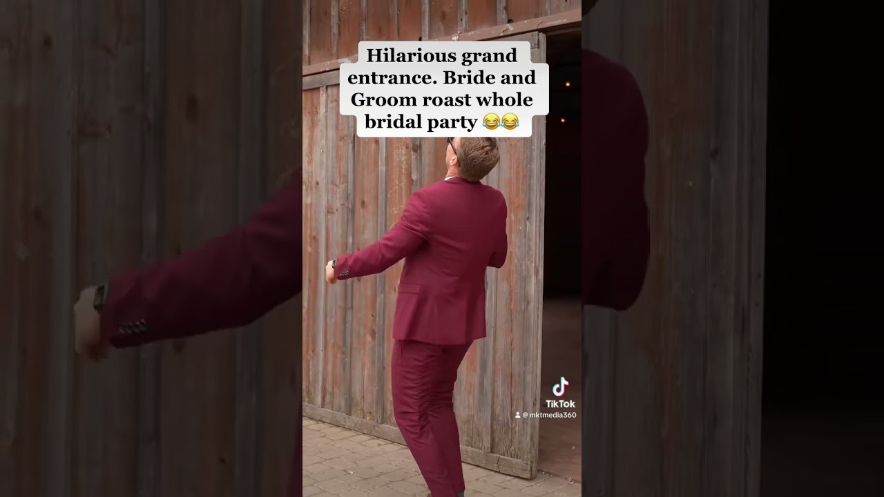 Bride and Groom roast bridal party (Part1) like for (part2) #wedding #groom #bride #shorts #roast