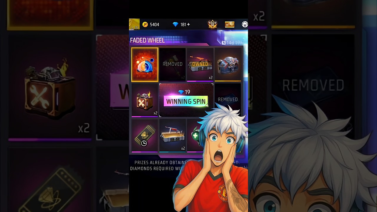 Second Spin Mein Milgya New Final Shot Animation ⁉️💥 Free Fire New Faded Wheel Event #shorts
