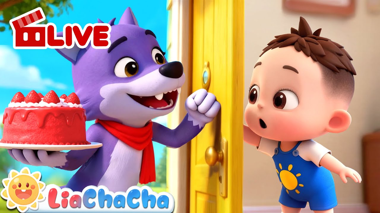 🔴Animals at the Door | Learn Vehicles, Animals + More! | Nursery Rhyme | LiaChaCha