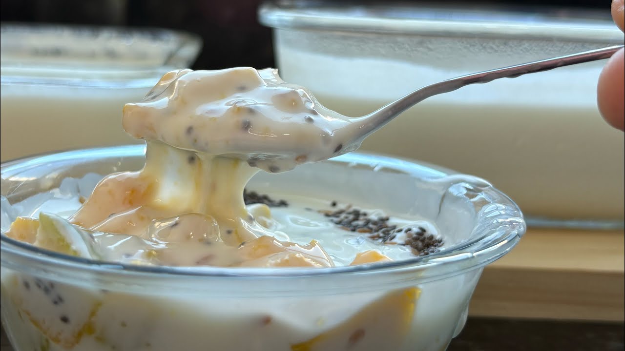 🥛 IOGURTE NATURAL CASEIRO COM 2 INGREDIENTES | Muito Cremoso e Fácil 😍
