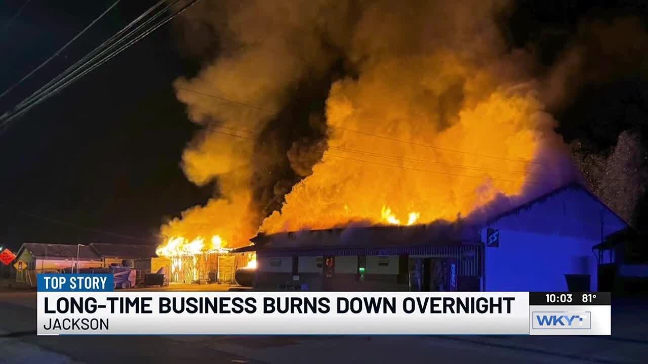 Long-time Jackson Ky. business burns down overnight