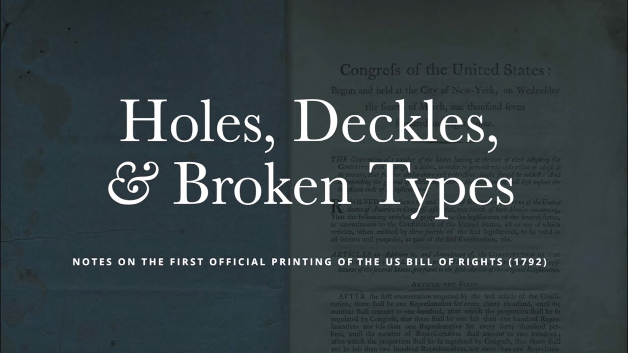 Episode 5: Holes, Deckles, & Broken Types