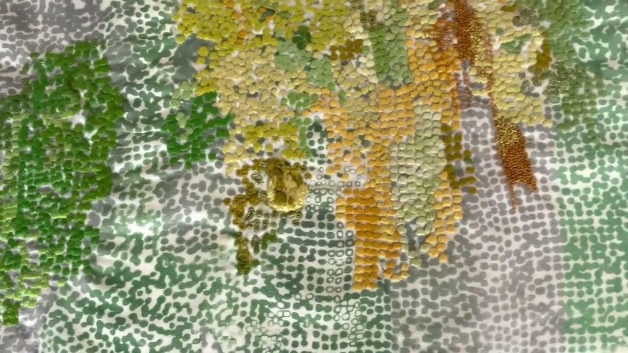 Embroidery by Olivia Babel currently at www.Singulart.com #embroidery #fiberart #oliviababel