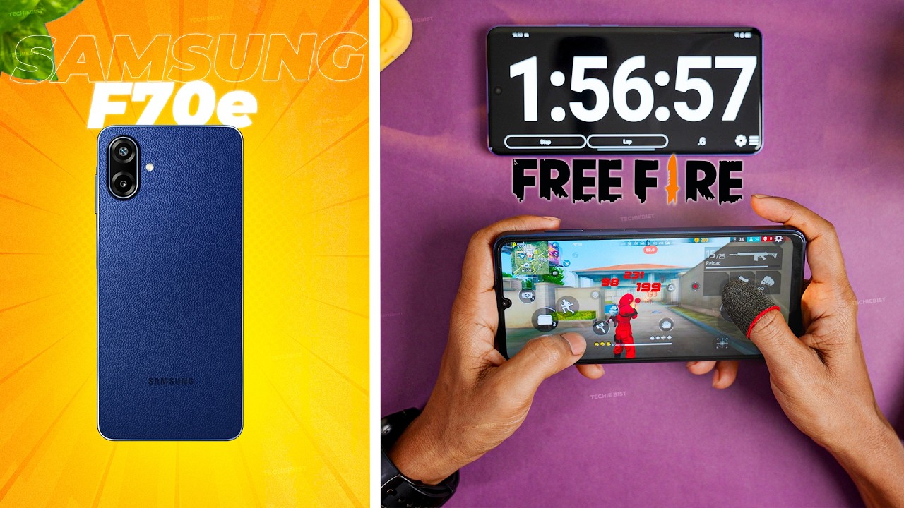 Samsung Galaxy F70e Free Fire Gaming Test 🔥 Smooth or Lag?