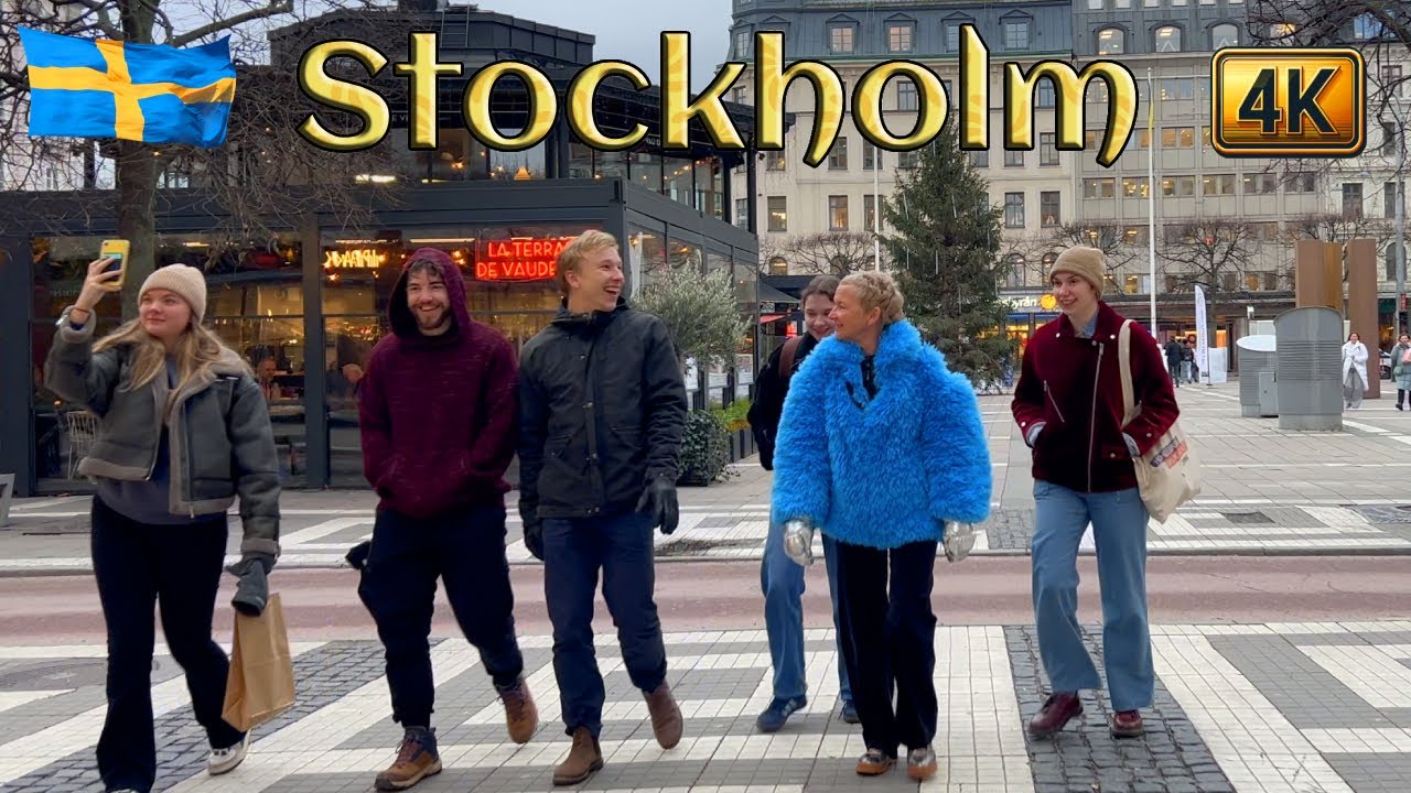 4K Walking Tour of Stockholm: A Winter Day in Sweden