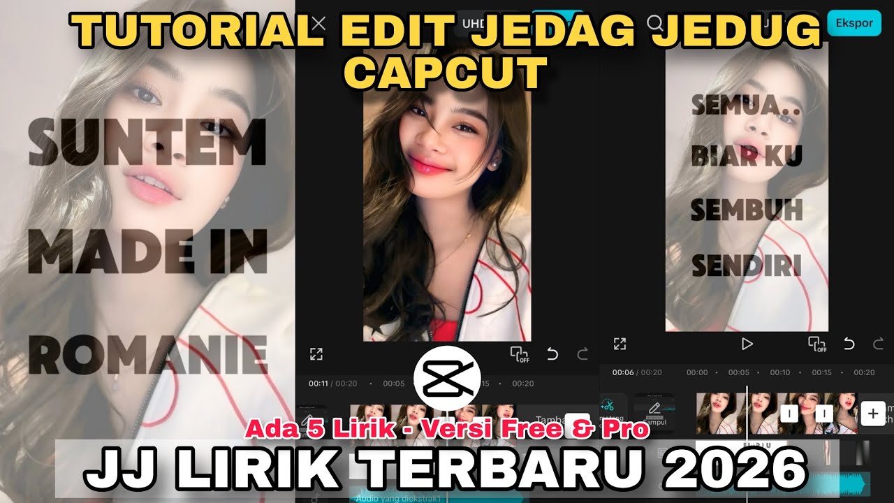 Tutorial Edit Jedag Jedug Capcut JJ LIRIK TERBARU 2026 