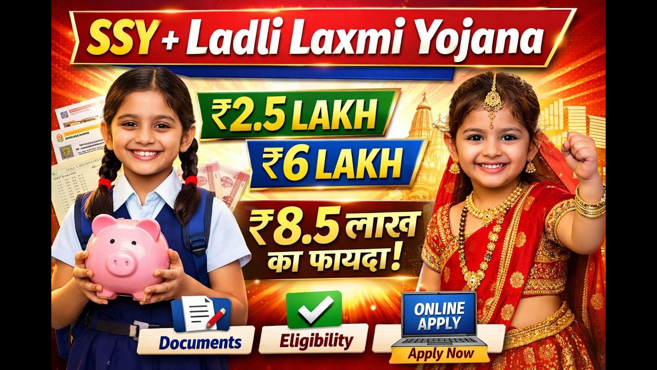 Sukanya Samriddhi & Ladli Laxmi Yojana 2025-26 | बेटी के लिए ₹8.5 लाख | Online Apply Full Guide