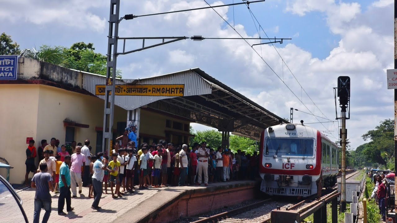 আমঘাটা রেল স্টেশন পরিদর্শনে DRM স্যার। Krishnanagar City junction to amghata line inspection