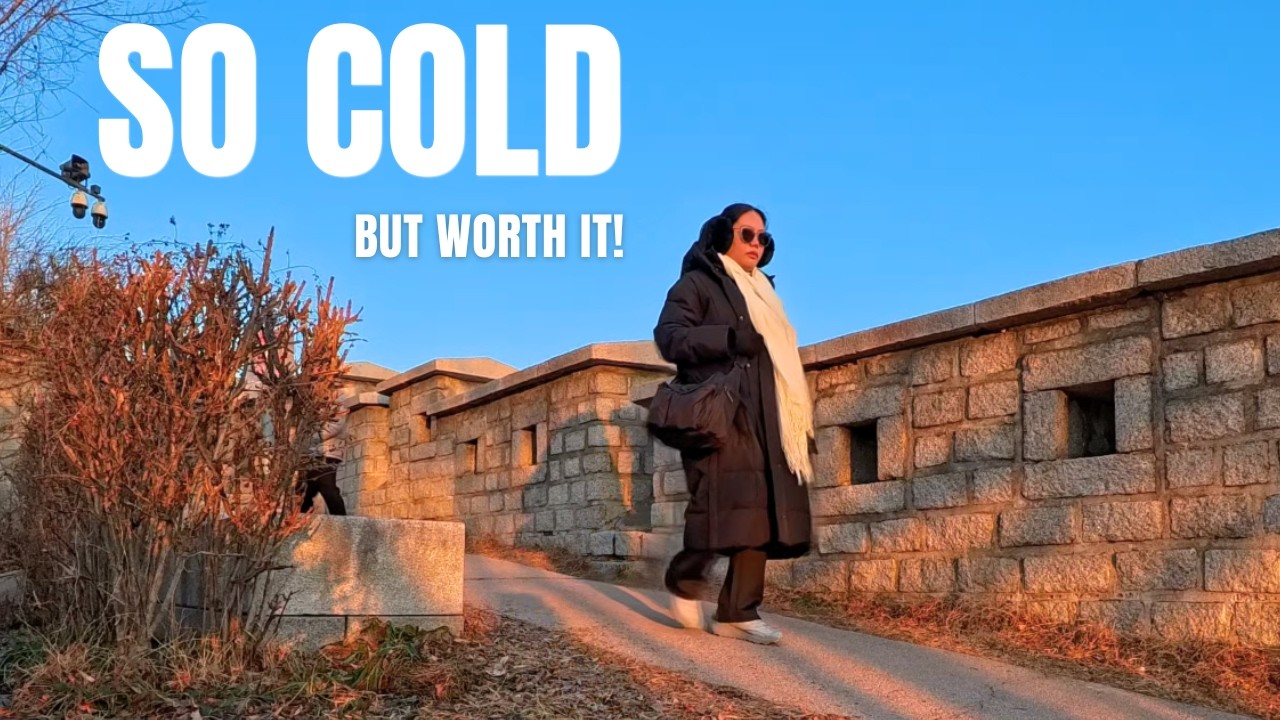 Seoul City Wall Winter Walk 🇰🇷 | Hyehwamun to Heunginjimun at Sunset