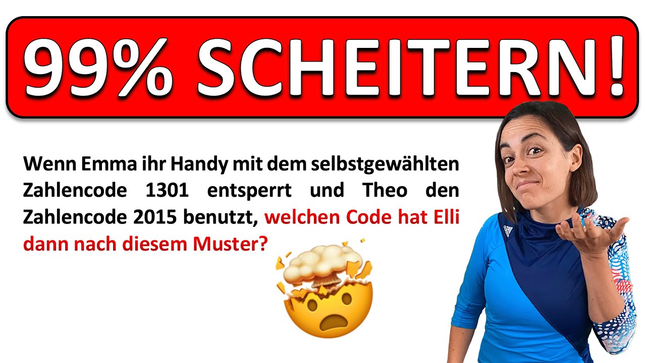 🚀🚀🚀 WIE SCHLAU BIST DU? | Nur 1 % schaffen es den CODE zu KNACKEN!
