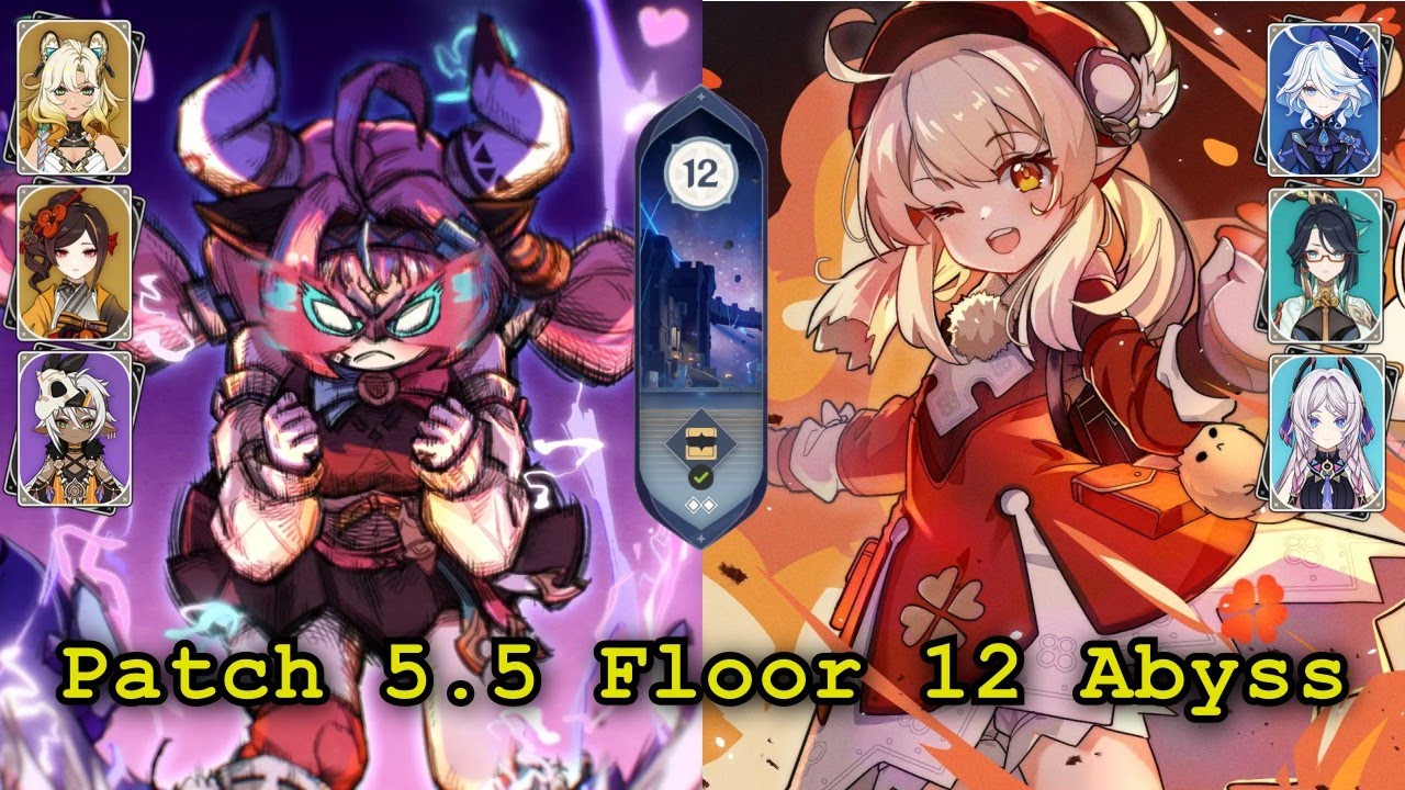 5.5 Floor 12 Abyss.  Varesa Wheelchair and Klee Plunge #genshinimpact #spiralabyss