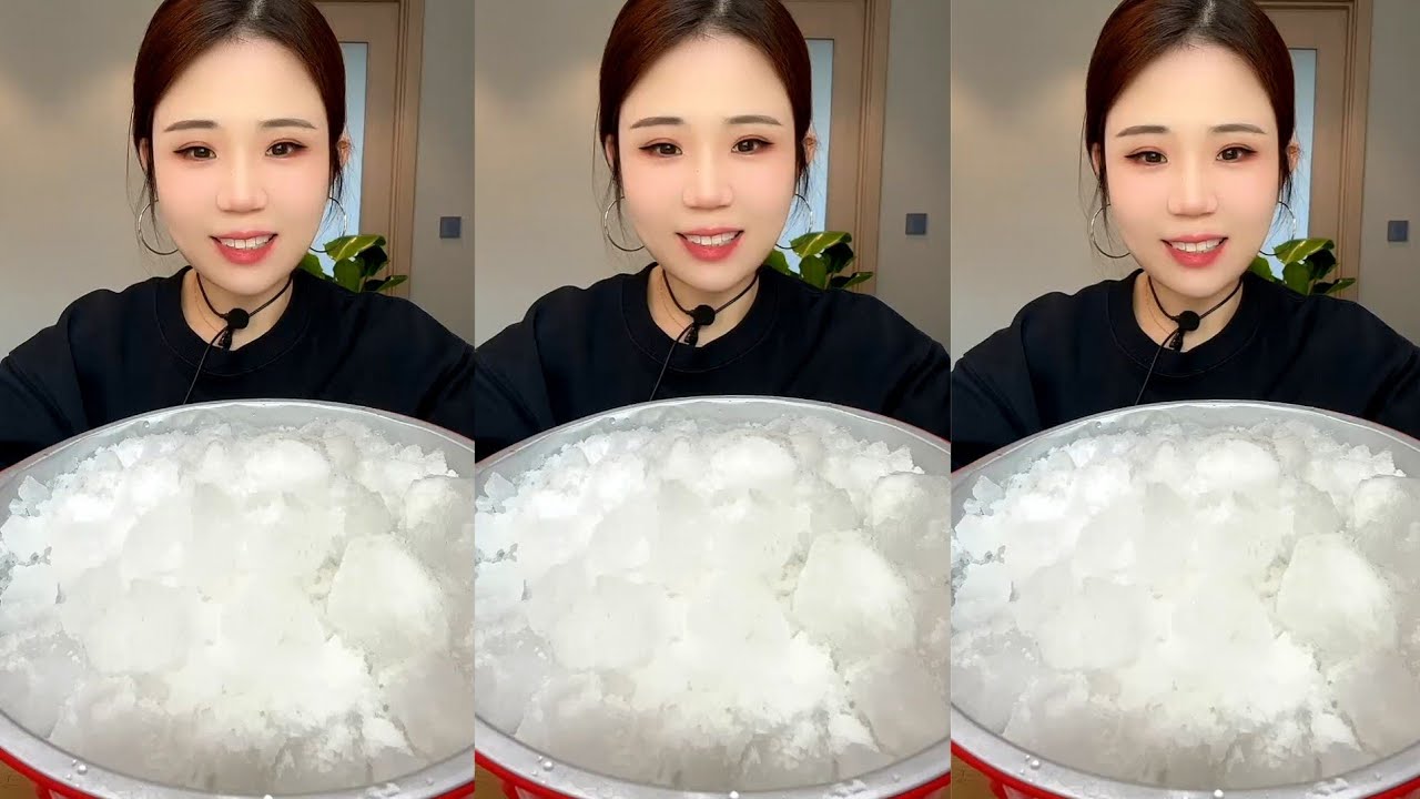 ASMR WHITE ICE EATING YY