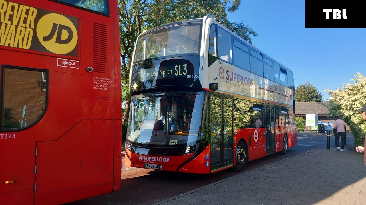 FRV on the London Bus route SL3 from Bromley North to Thamesmead + Assault Alarm 80405 SK25 AOE